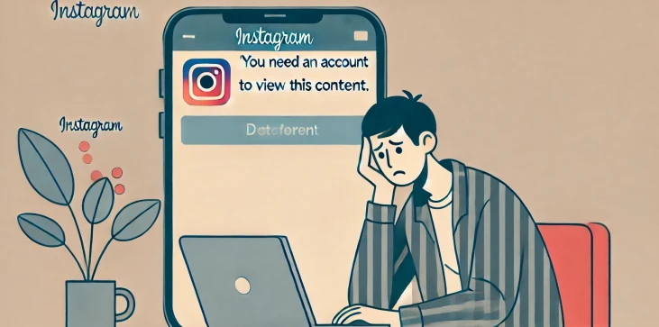 een verdrietig persoon zonder instagram account